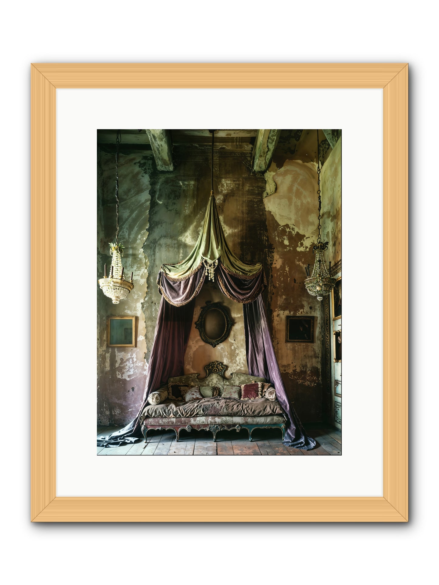 Memoirs Of A Gilded Slumber -- Framed Print - Natural 12x16
