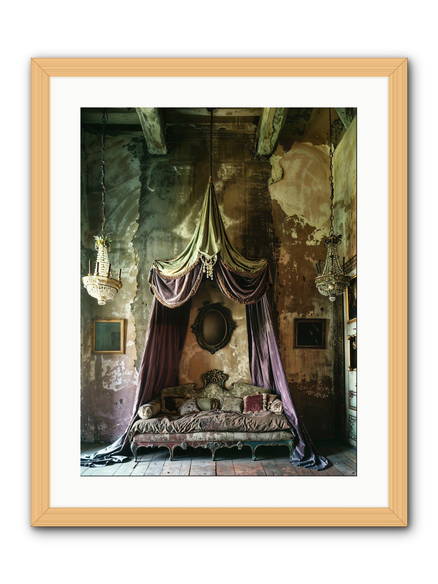 Memoirs Of A Gilded Slumber -- Framed Print - Natural 18x24