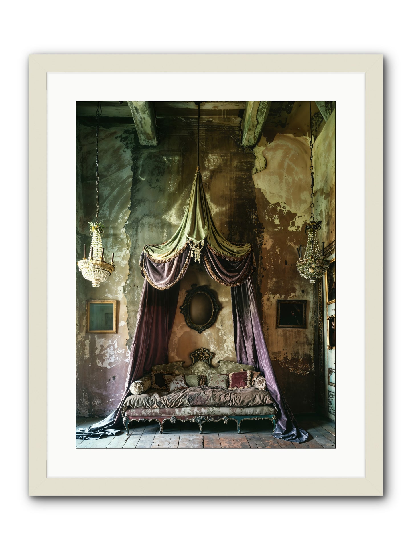 Memoirs Of A Gilded Slumber -- Framed Print - White 18x24