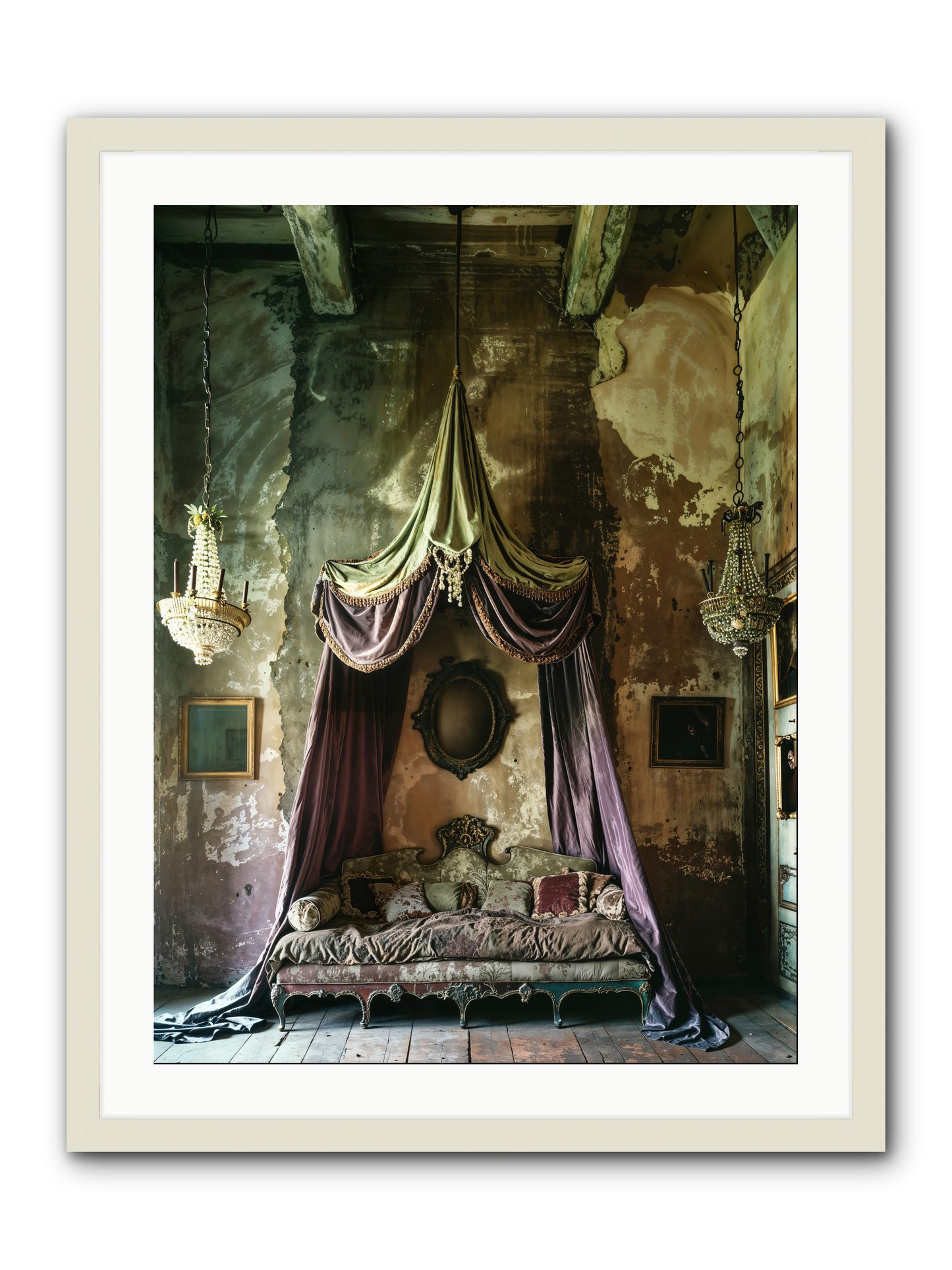 Memoirs Of A Gilded Slumber -- Framed Print - White 24x32