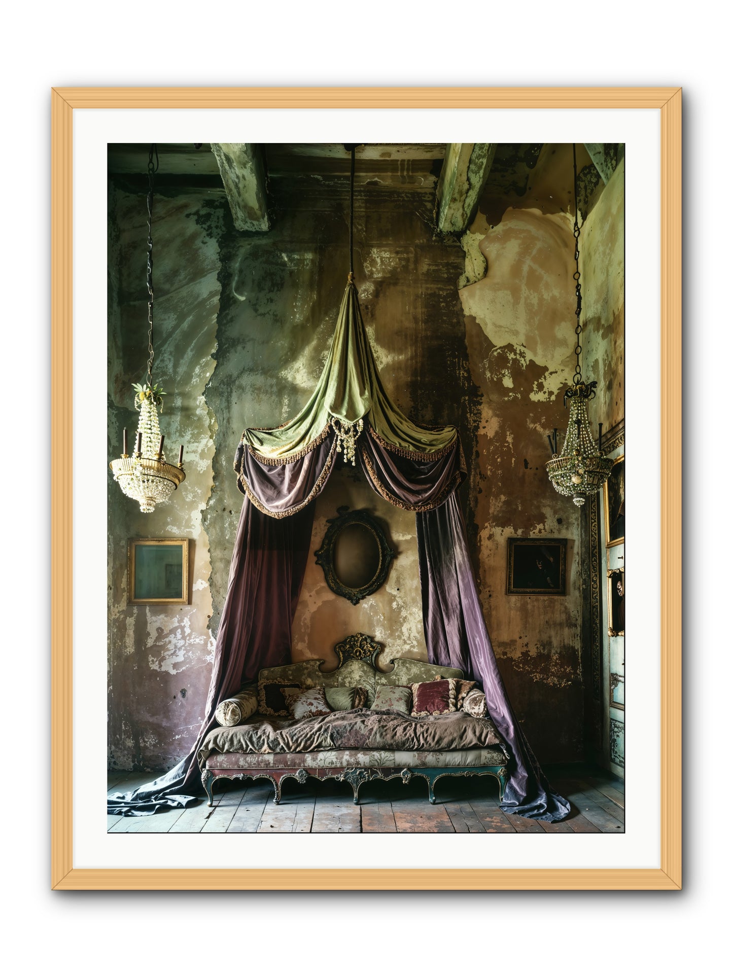 Memoirs Of A Gilded Slumber -- Framed Print - Natural 30x40