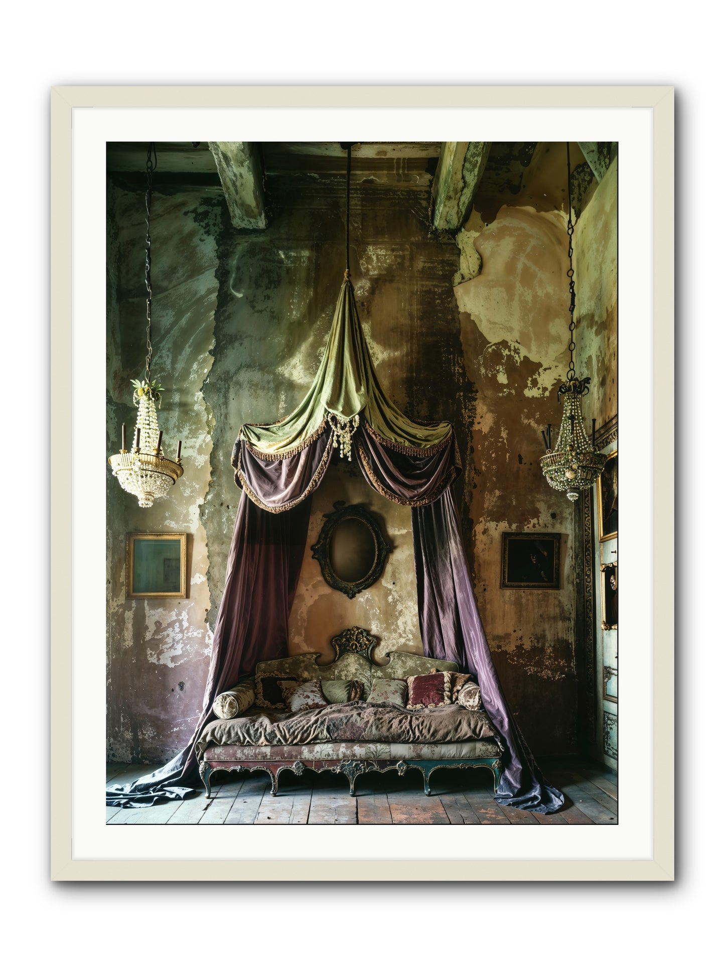 Memoirs Of A Gilded Slumber -- Framed Print - White 30x40