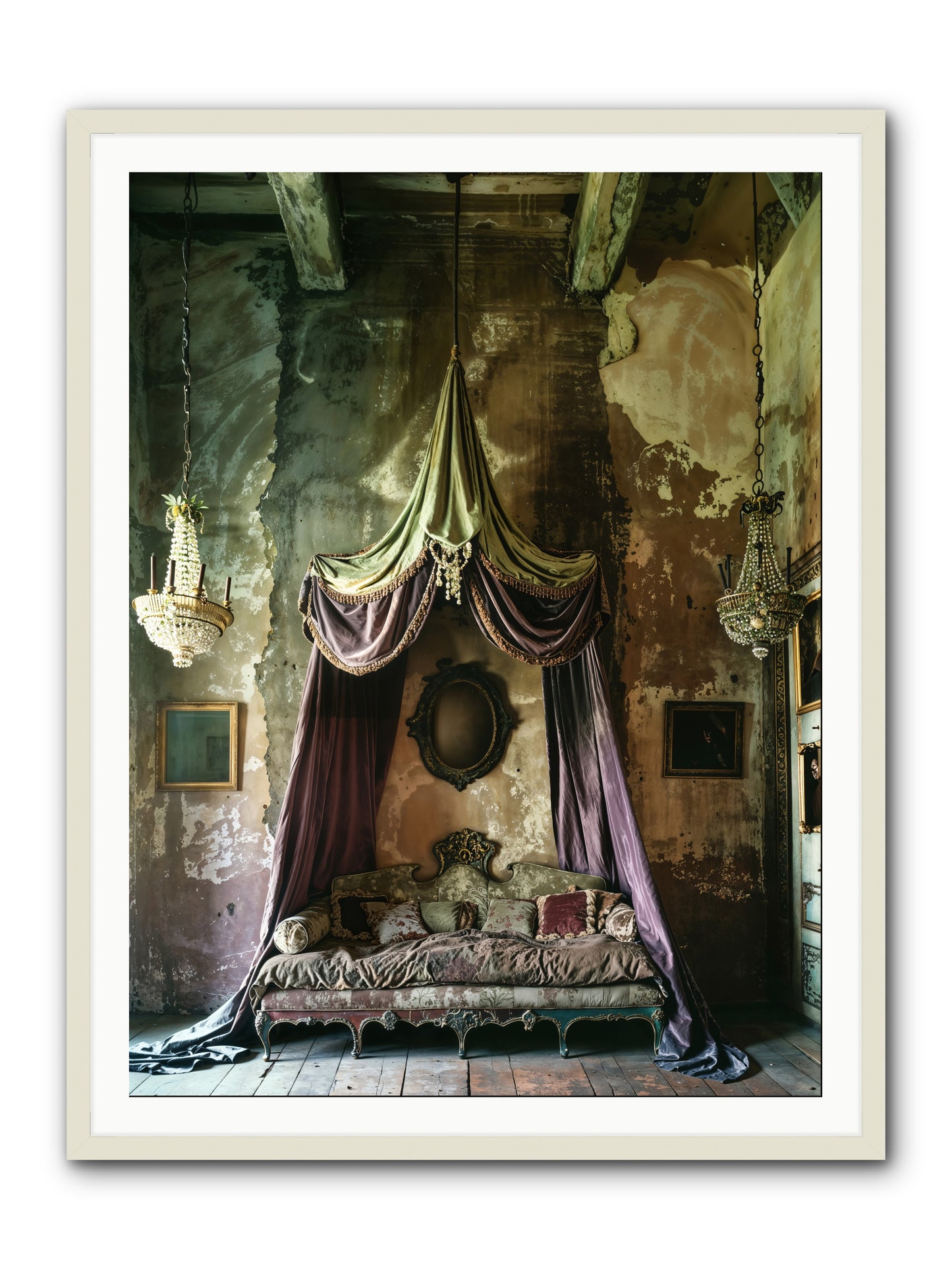 Memoirs Of A Gilded Slumber -- Framed Print - White 36x48