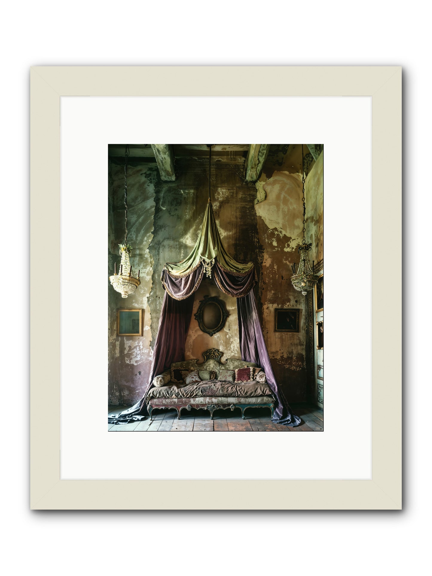 Memoirs Of A Gilded Slumber -- Framed Print - White 9x12