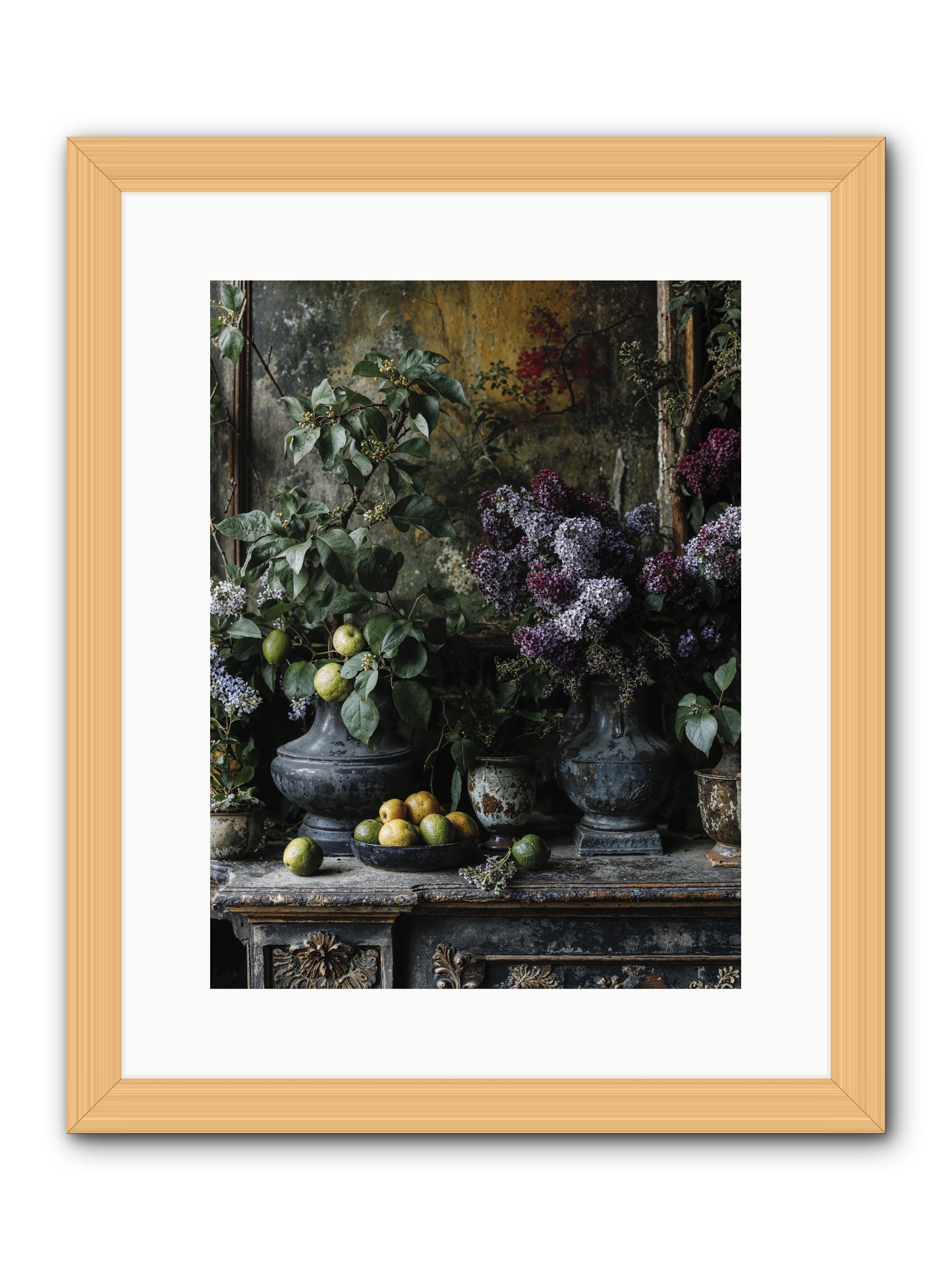 Memory Blooming -- Framed Print - Natural 12x16
