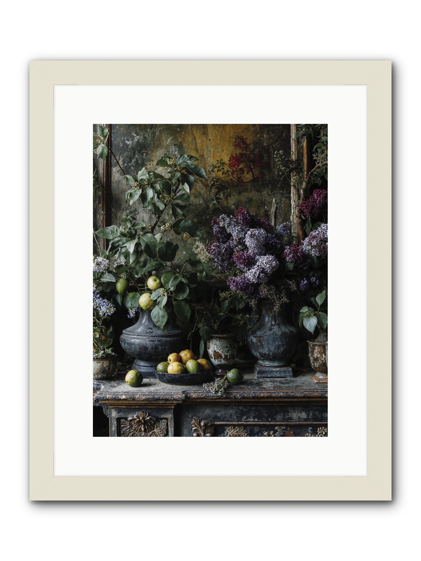 Memory Blooming -- Framed Print - White 12x16