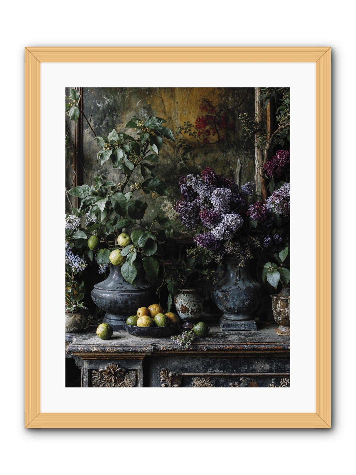 Memory Blooming -- Framed Print - Natural 18x24