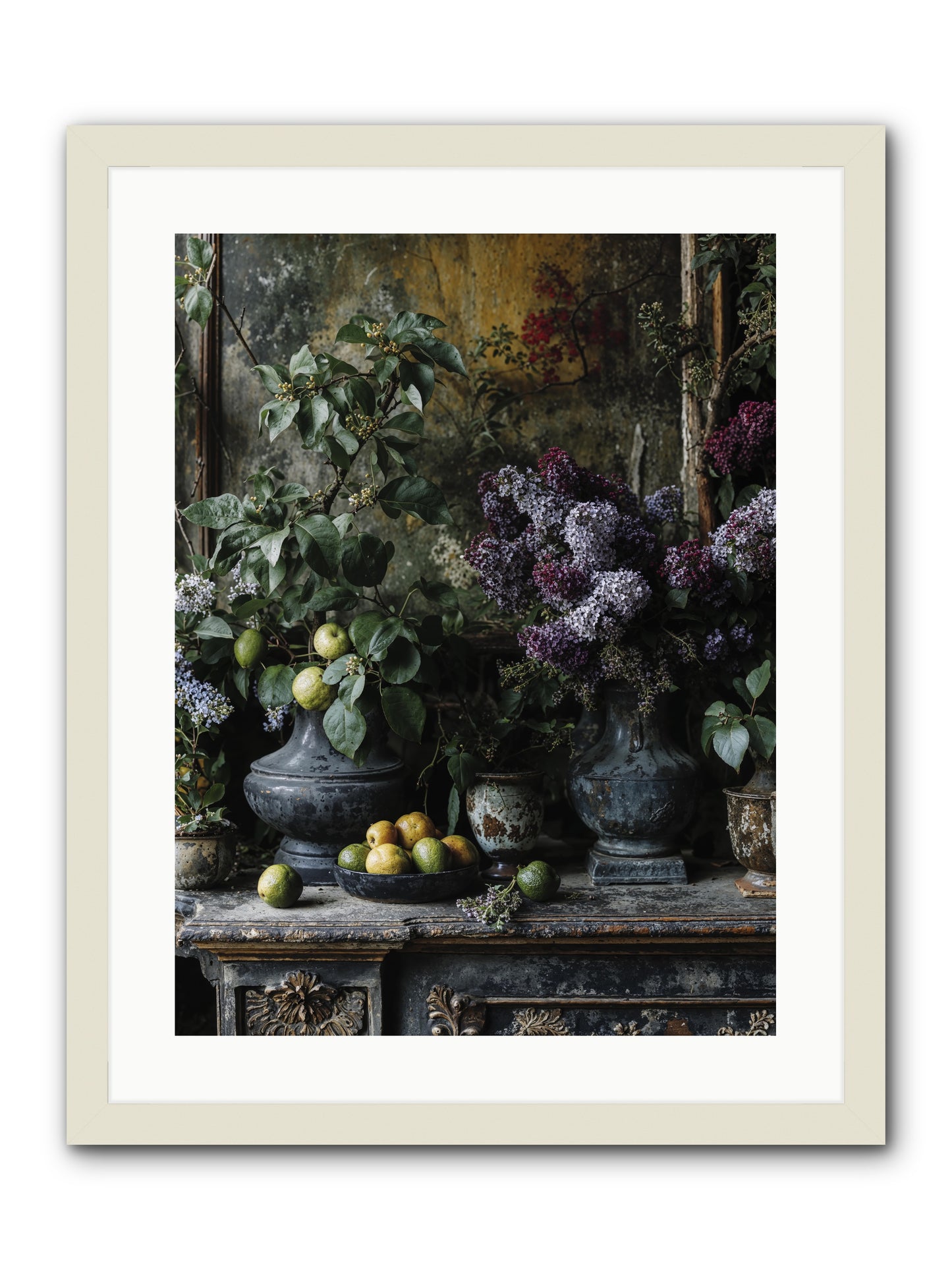 Memory Blooming -- Framed Print - White 18x24