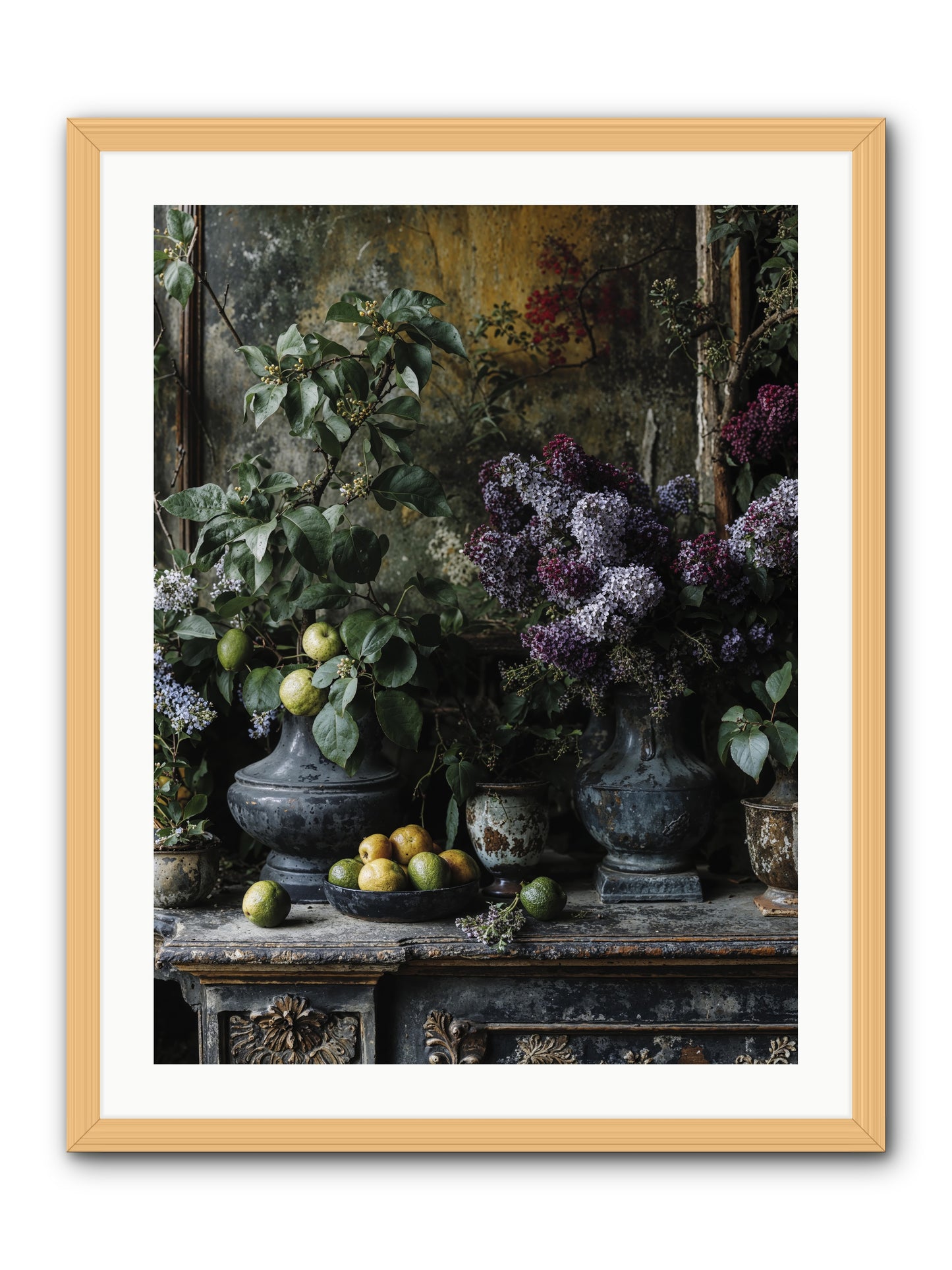 Memory Blooming -- Framed Print - Natural 24x32