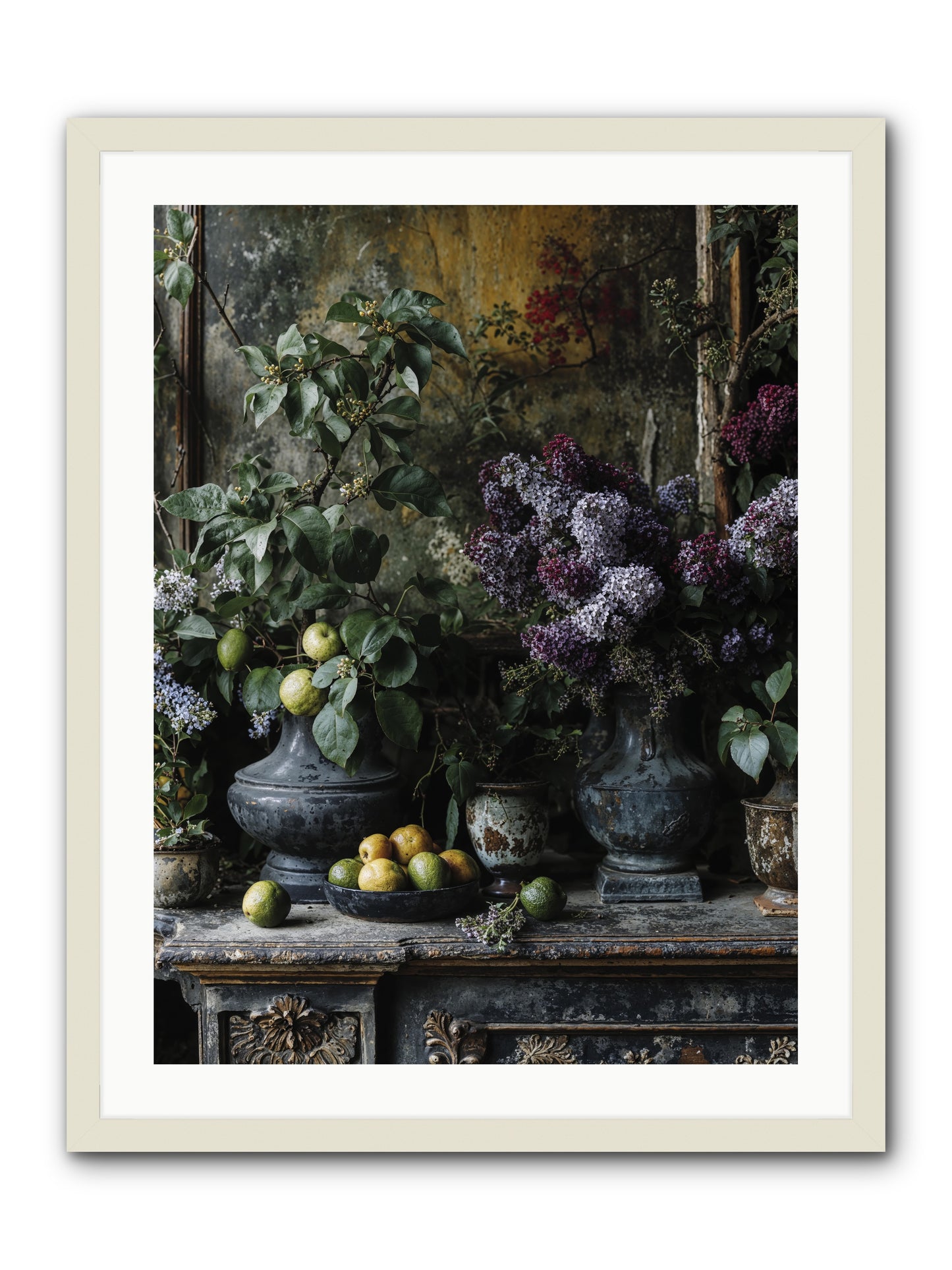 Memory Blooming -- Framed Print - White 24x32