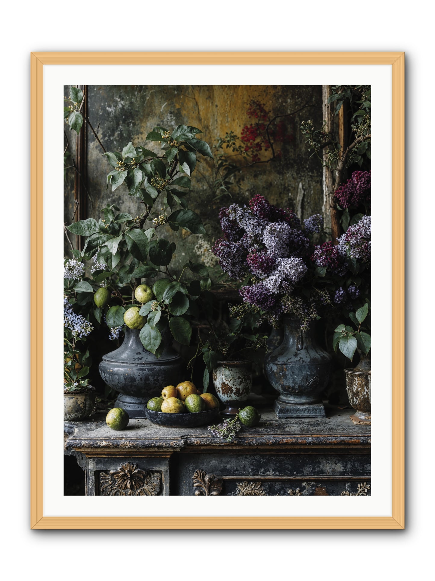 Memory Blooming -- Framed Print - Natural 30x40