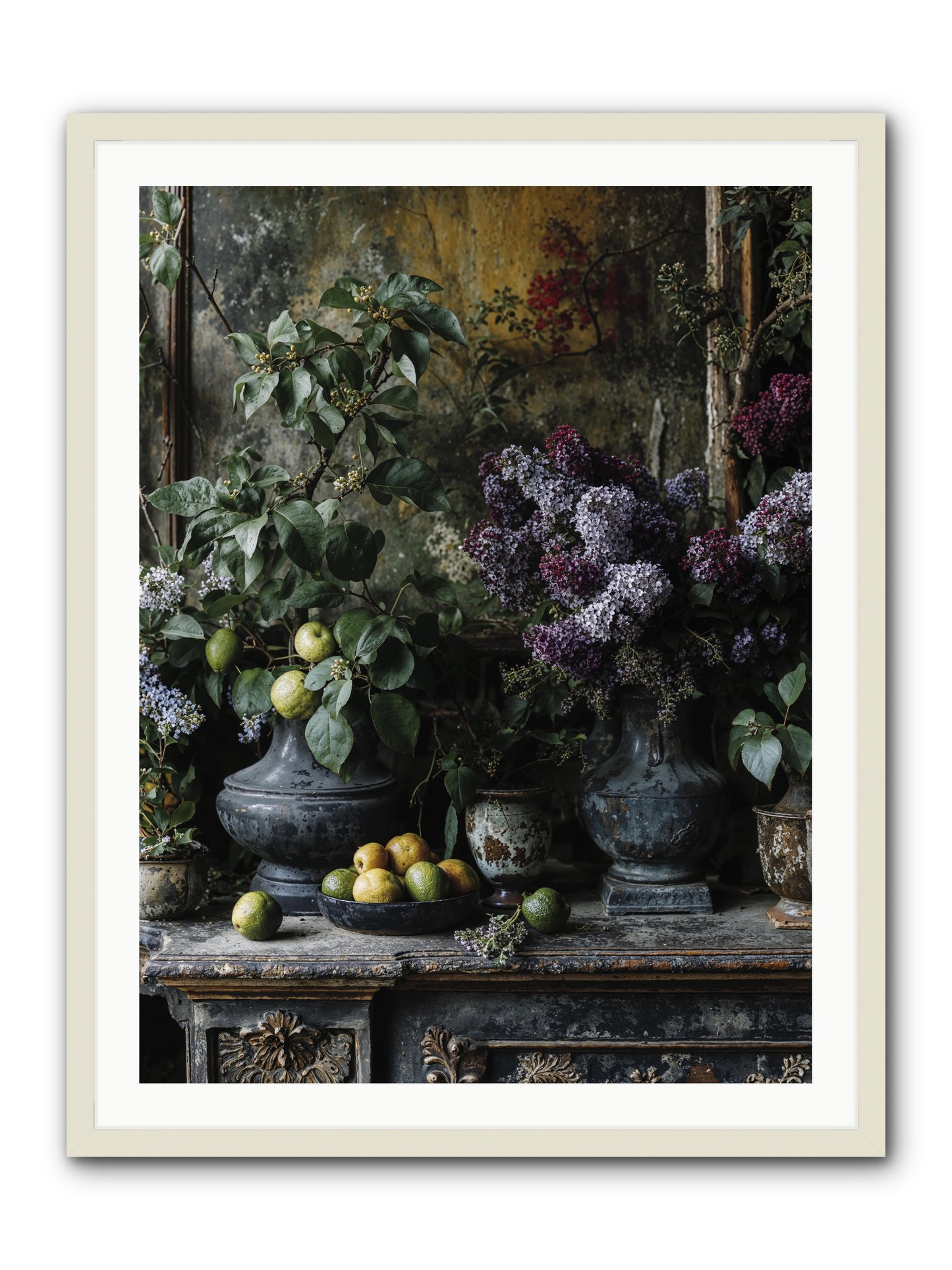Memory Blooming -- Framed Print - White 30x40