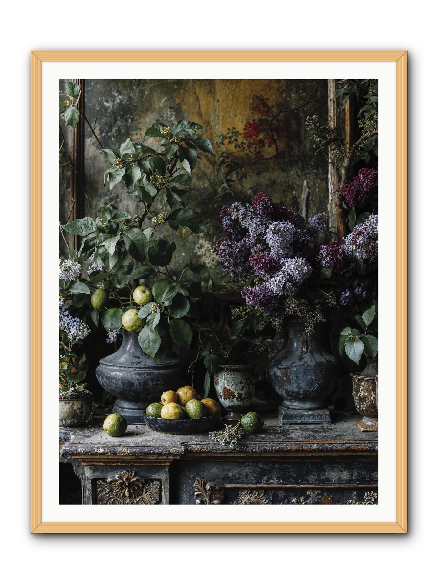 Memory Blooming -- Framed Print - Natural 36x48