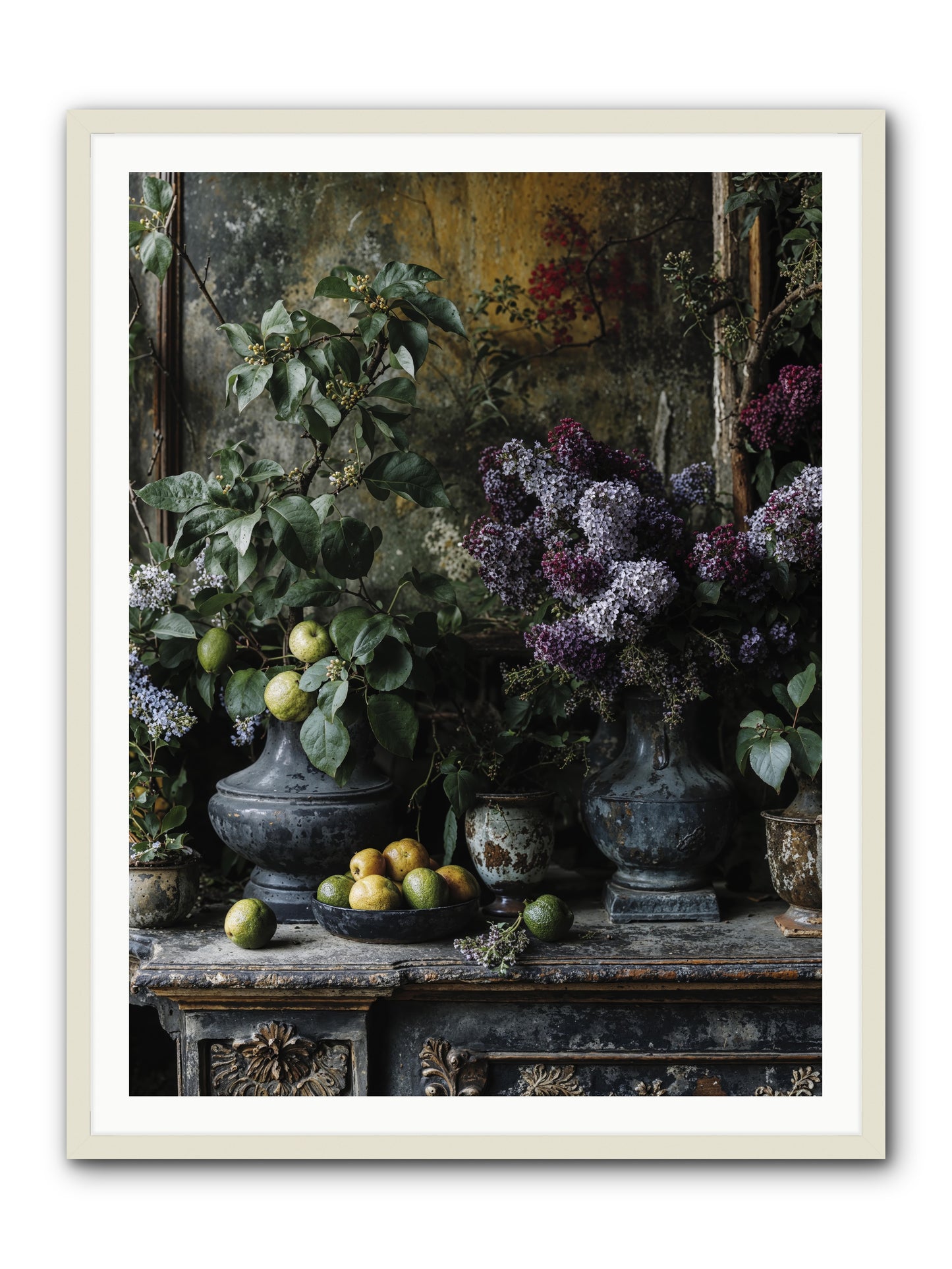 Memory Blooming -- Framed Print - White 36x48