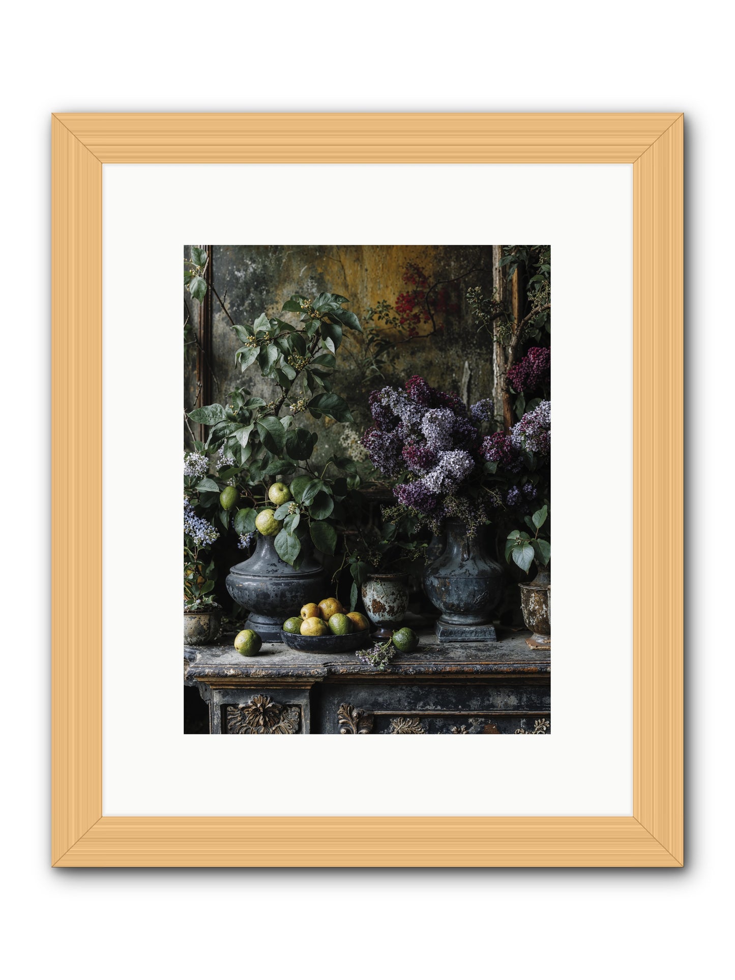 Memory Blooming -- Framed Print - Natural 9x12