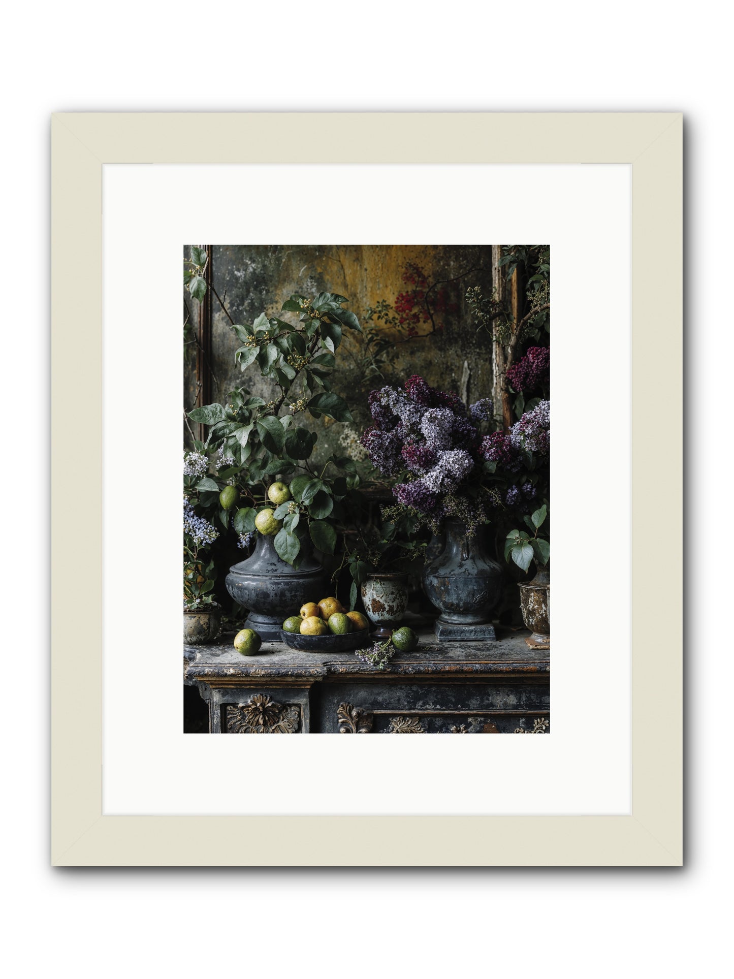 Memory Blooming -- Framed Print - White 9x12