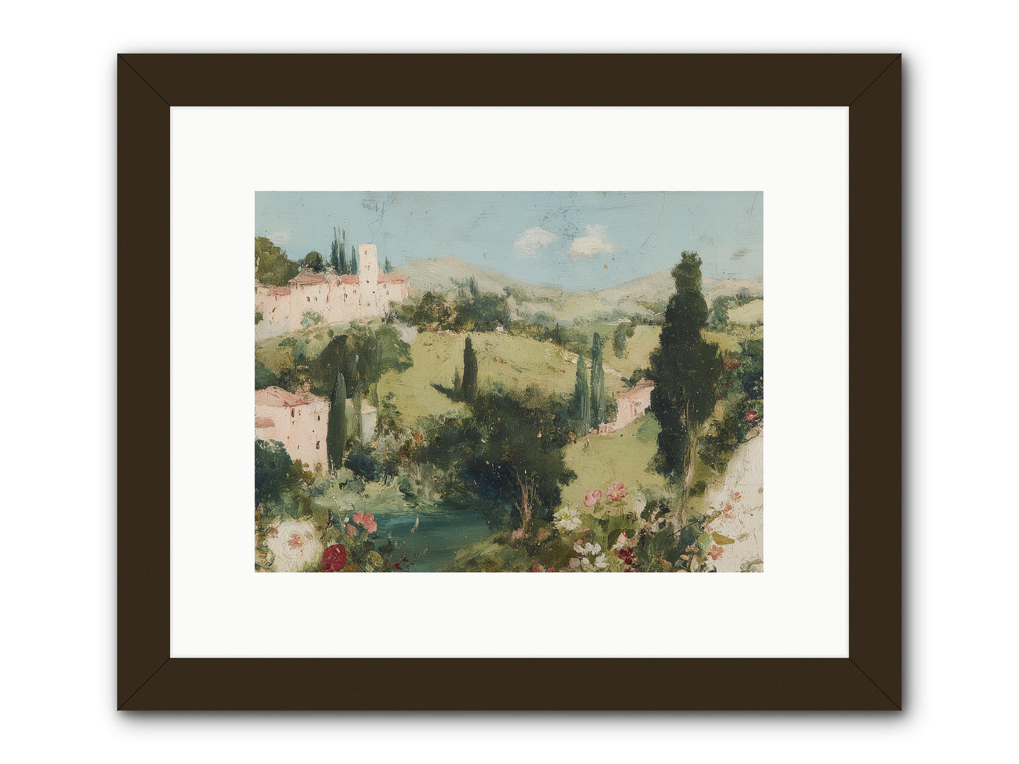 Memory of Provence -- Framed Print - Black 12x9