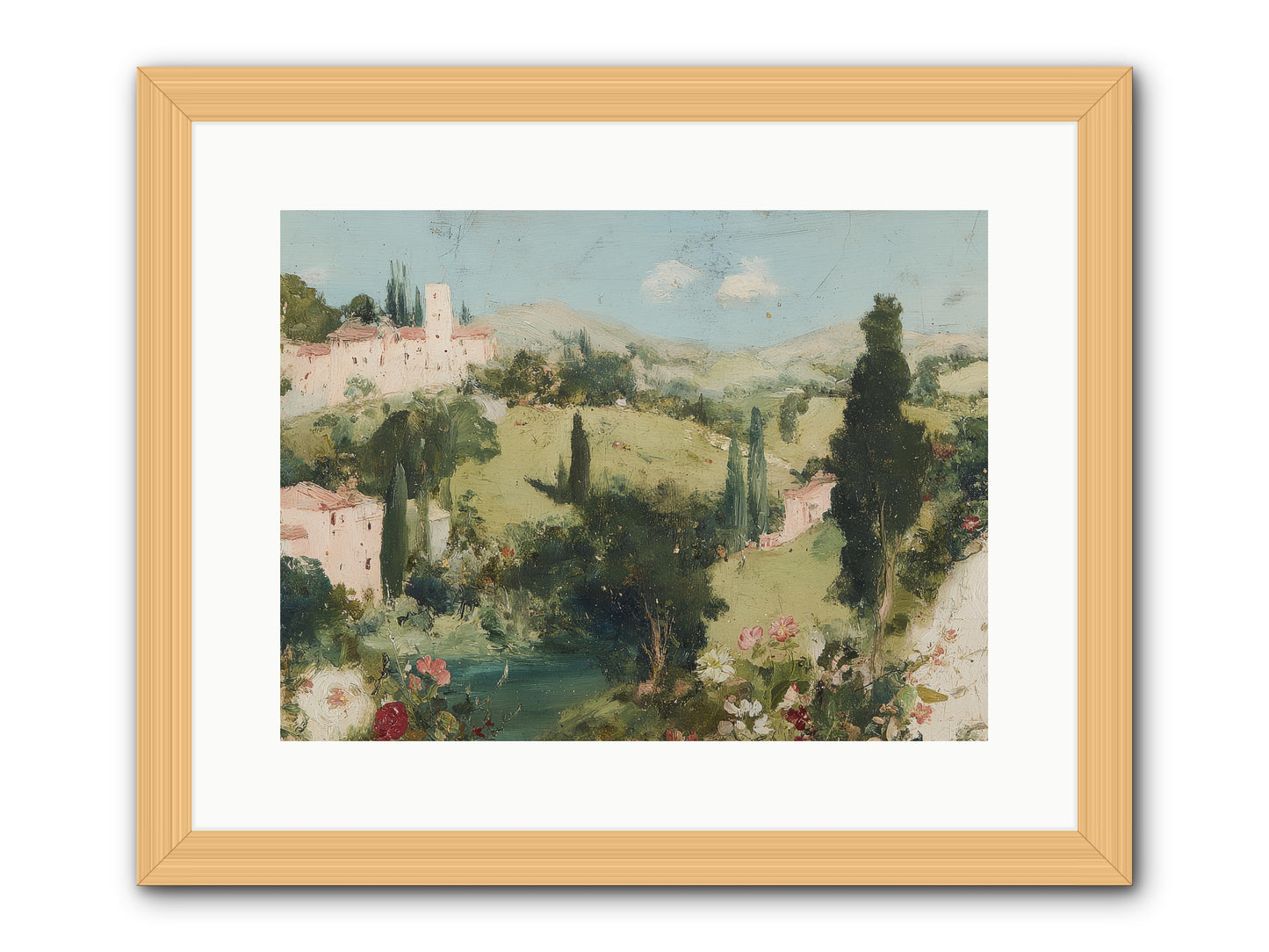 Memory of Provence -- Framed Print - Natural 16x12