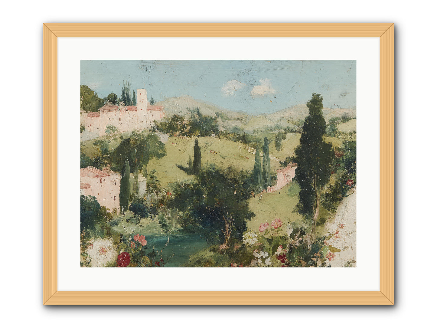 Memory of Provence -- Framed Print - Natural 24x18