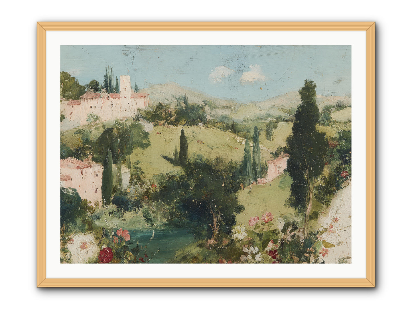 Memory of Provence -- Framed Print - Natural 40x30