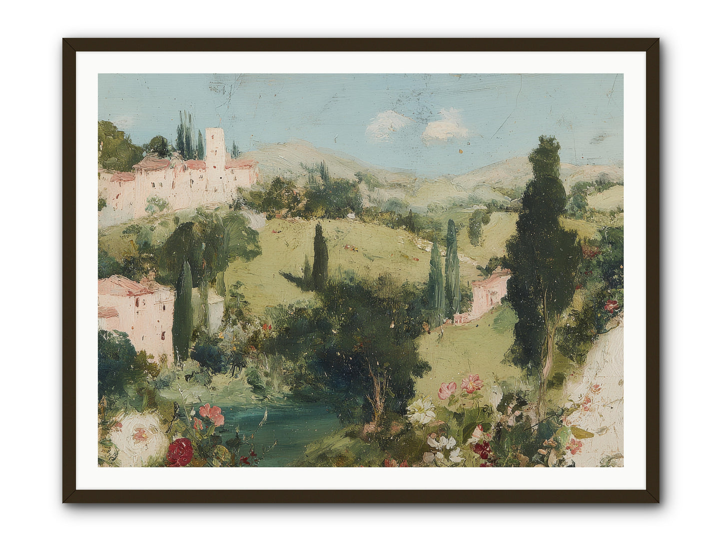 Memory of Provence -- Framed Print - Black 48x36
