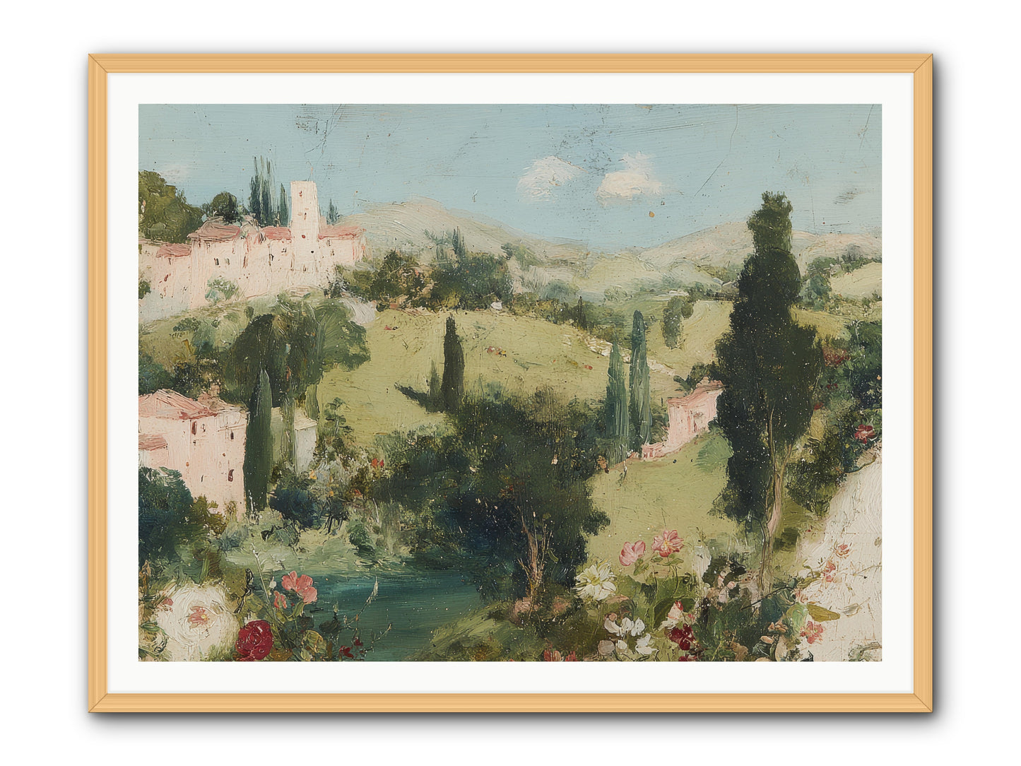 Memory of Provence -- Framed Print - Natural 48x36