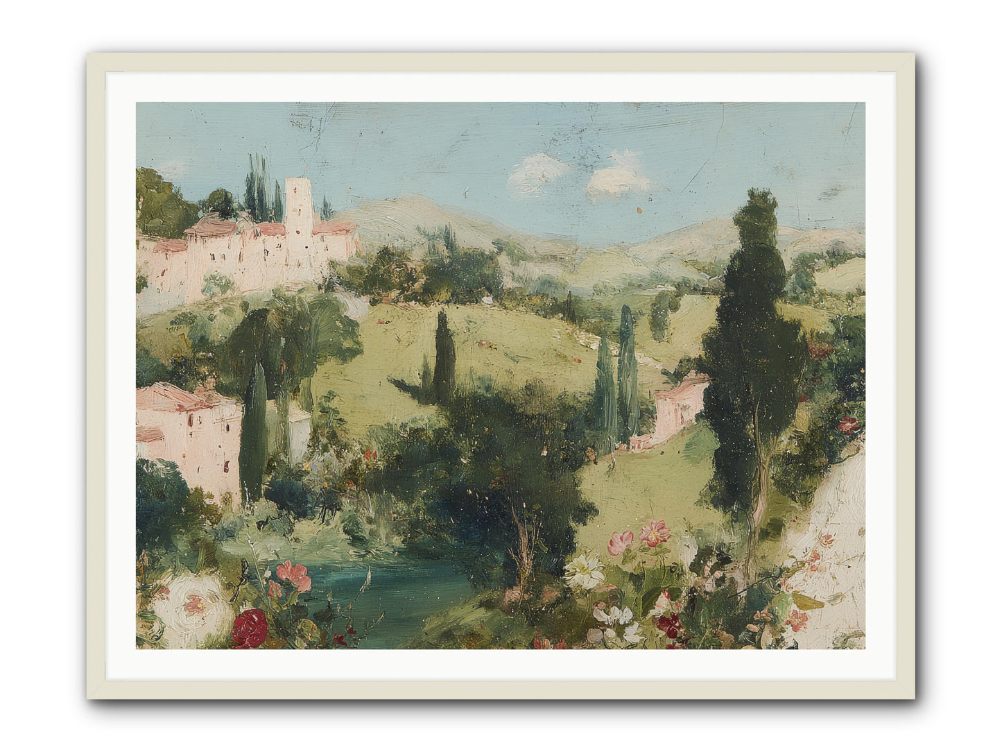 Memory of Provence -- Framed Print - White 48x36