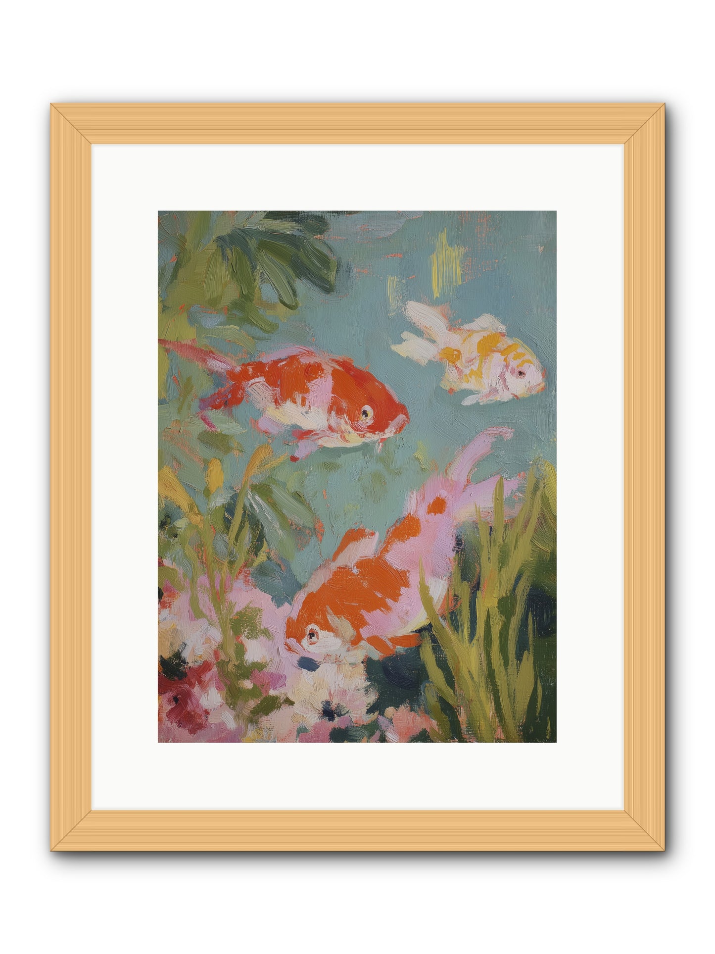 Memory's Seascape -- Framed Print - Natural 12x16