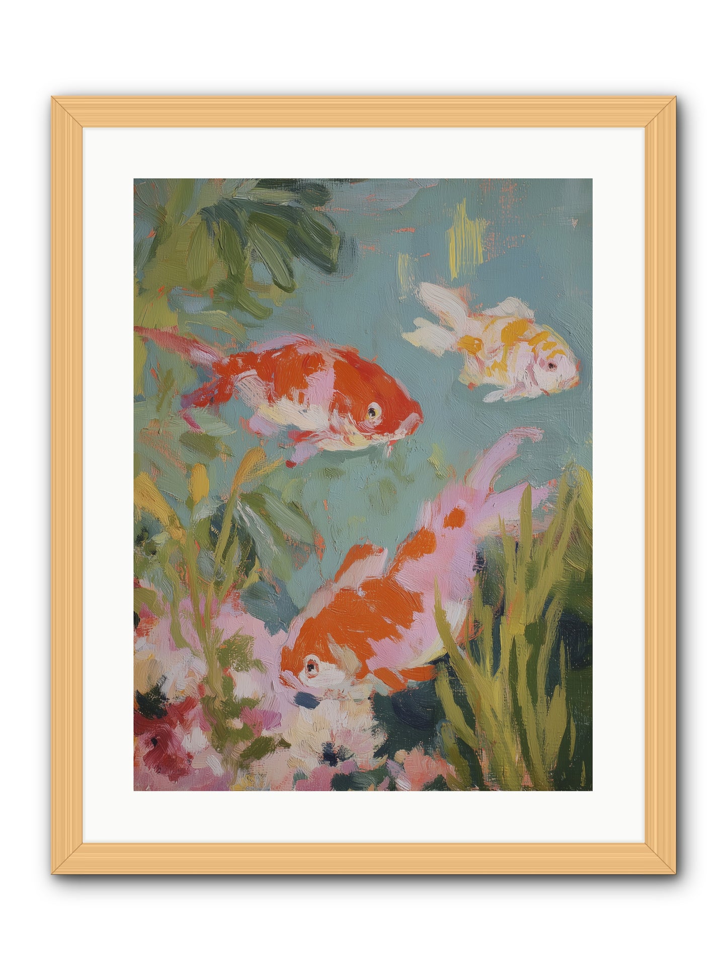Memory's Seascape -- Framed Print - Natural 18x24