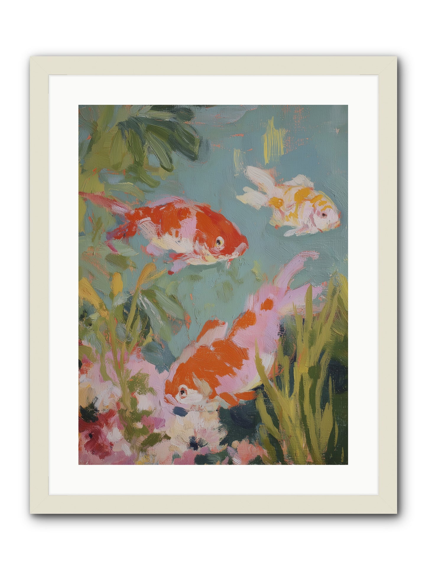 Memory's Seascape -- Framed Print - White 18x24
