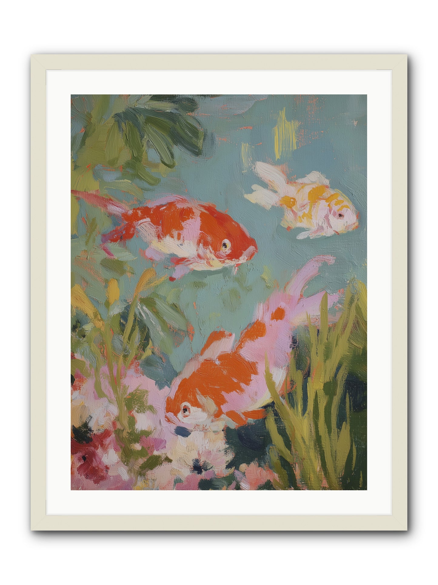 Memory's Seascape -- Framed Print - White 24x32