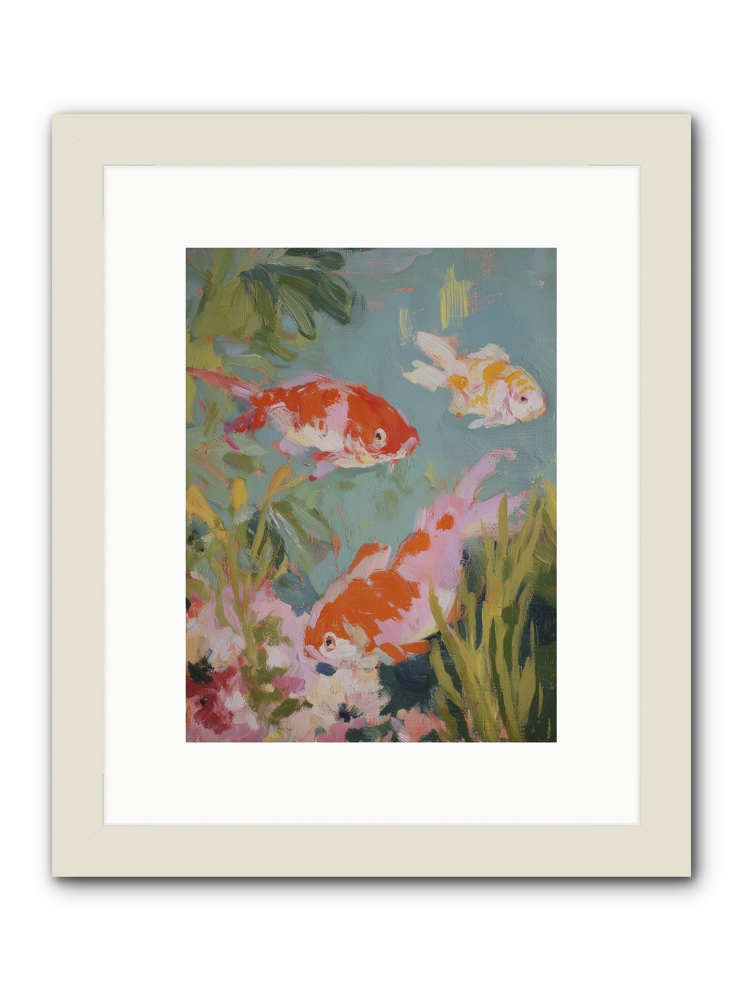 Memory's Seascape -- Framed Print - White 9x12