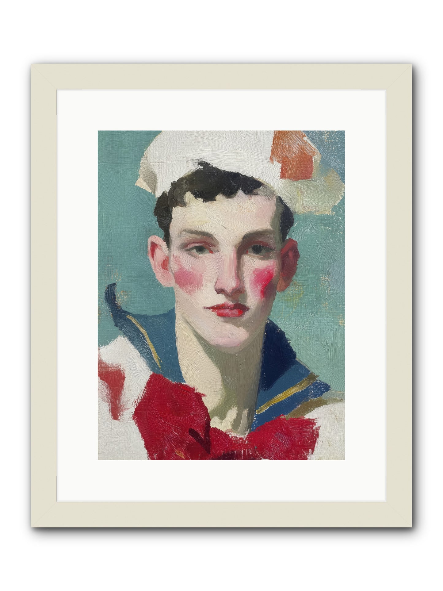 Mermaid's Son  -- Framed Print - White 12x16