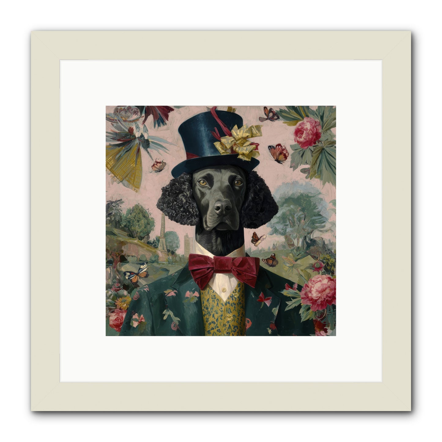 Merriment’s Echo -- Framed Print - White 10x10