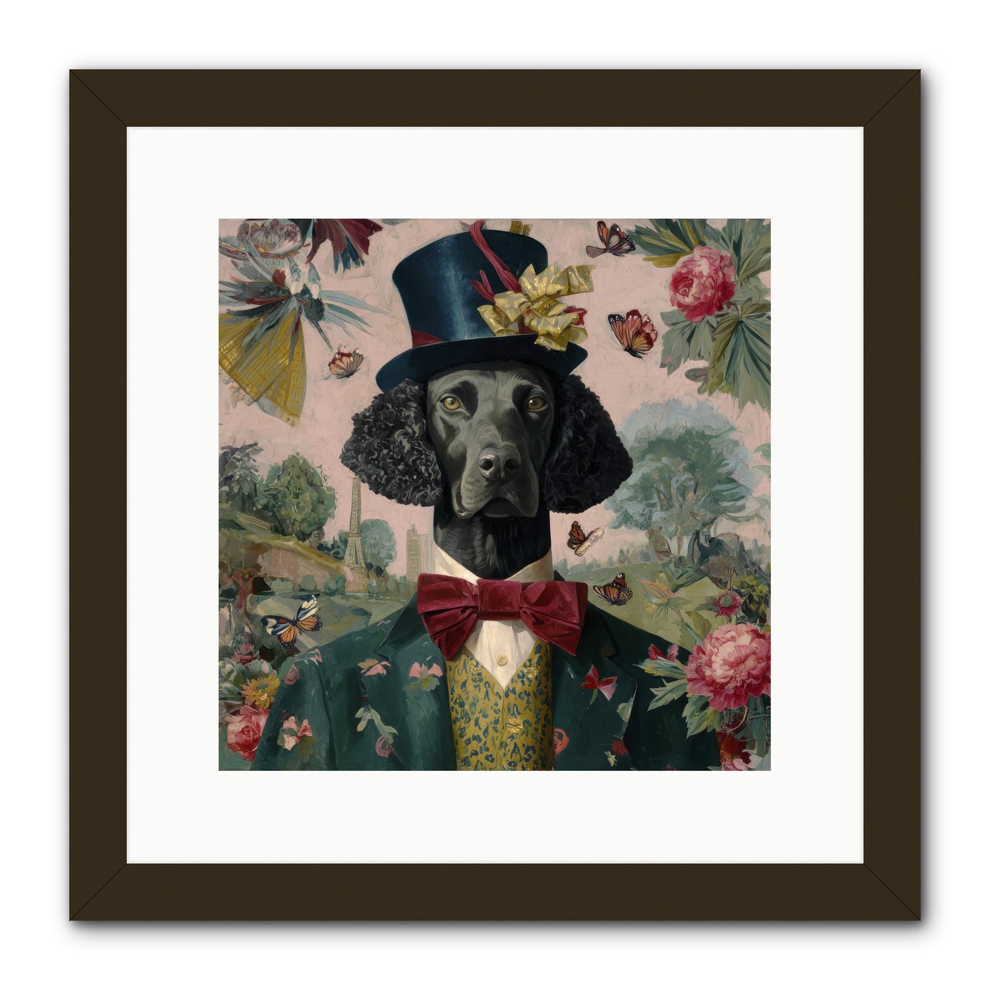 Merriment’s Echo -- Framed Print - Black 12x12