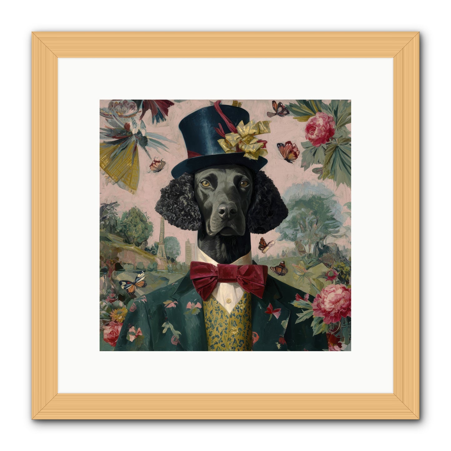 Merriment’s Echo -- Framed Print - Natural 12x12