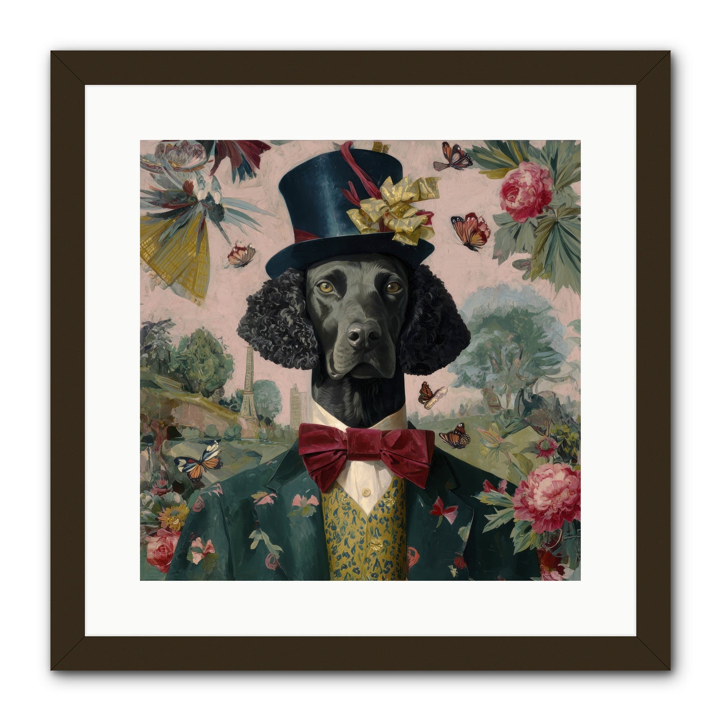 Merriment’s Echo -- Framed Print - Black 16x16