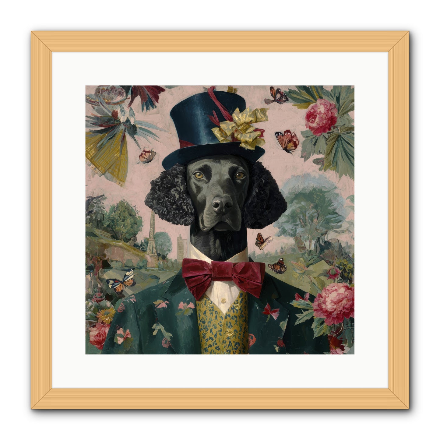 Merriment’s Echo -- Framed Print - Natural 16x16