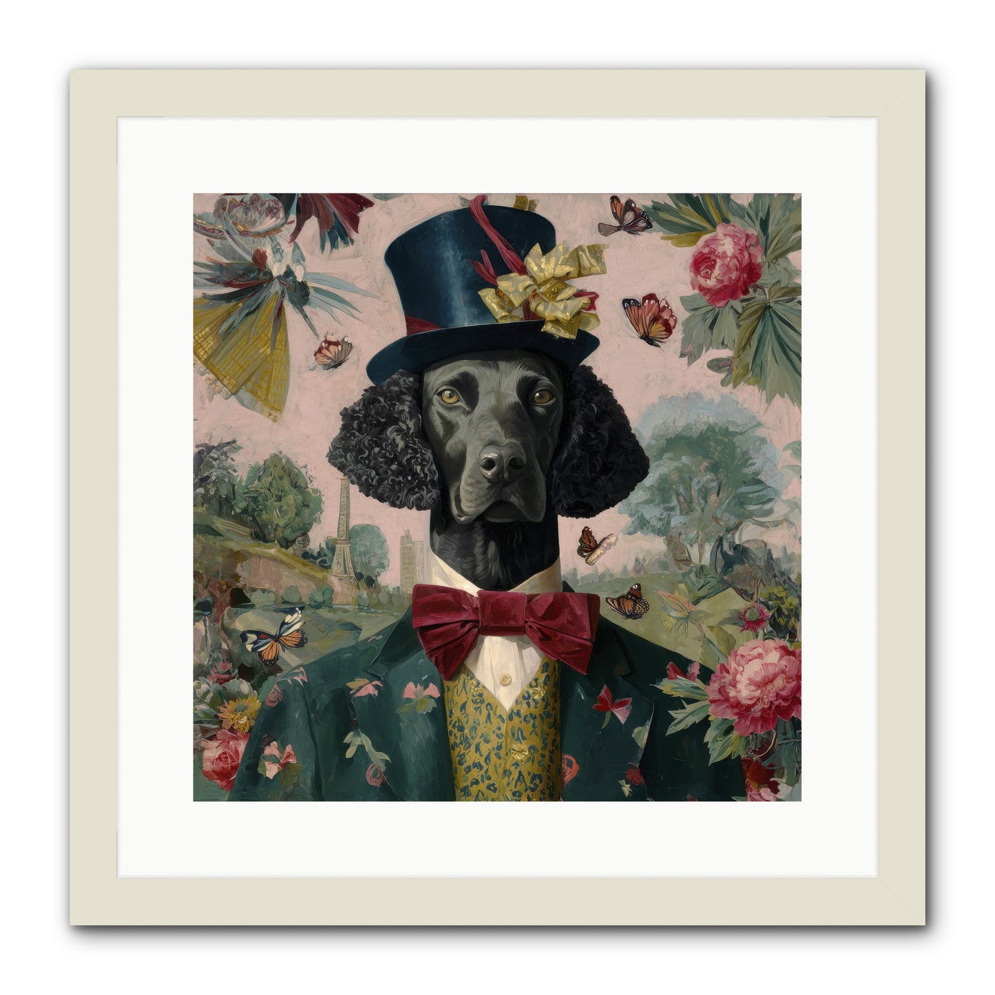 Merriment’s Echo -- Framed Print - White 16x16