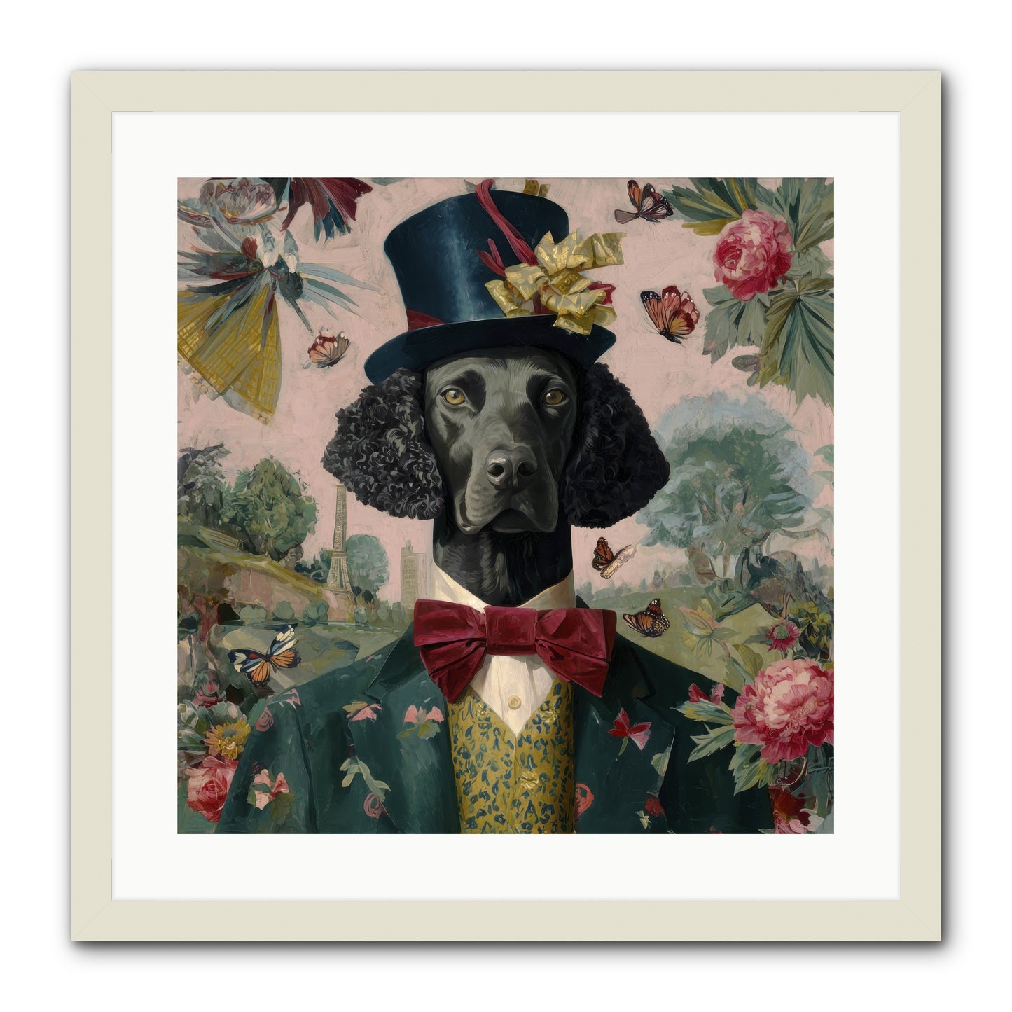 Merriment’s Echo -- Framed Print - White 20x20
