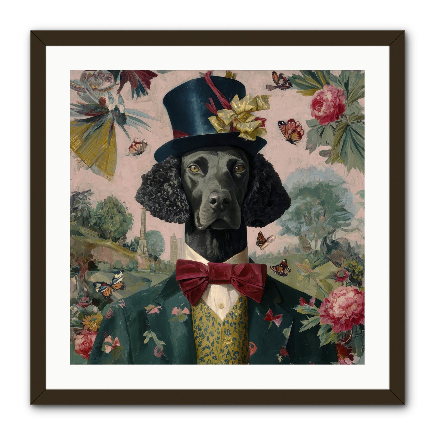 Merriment’s Echo -- Framed Print - Black 24x24