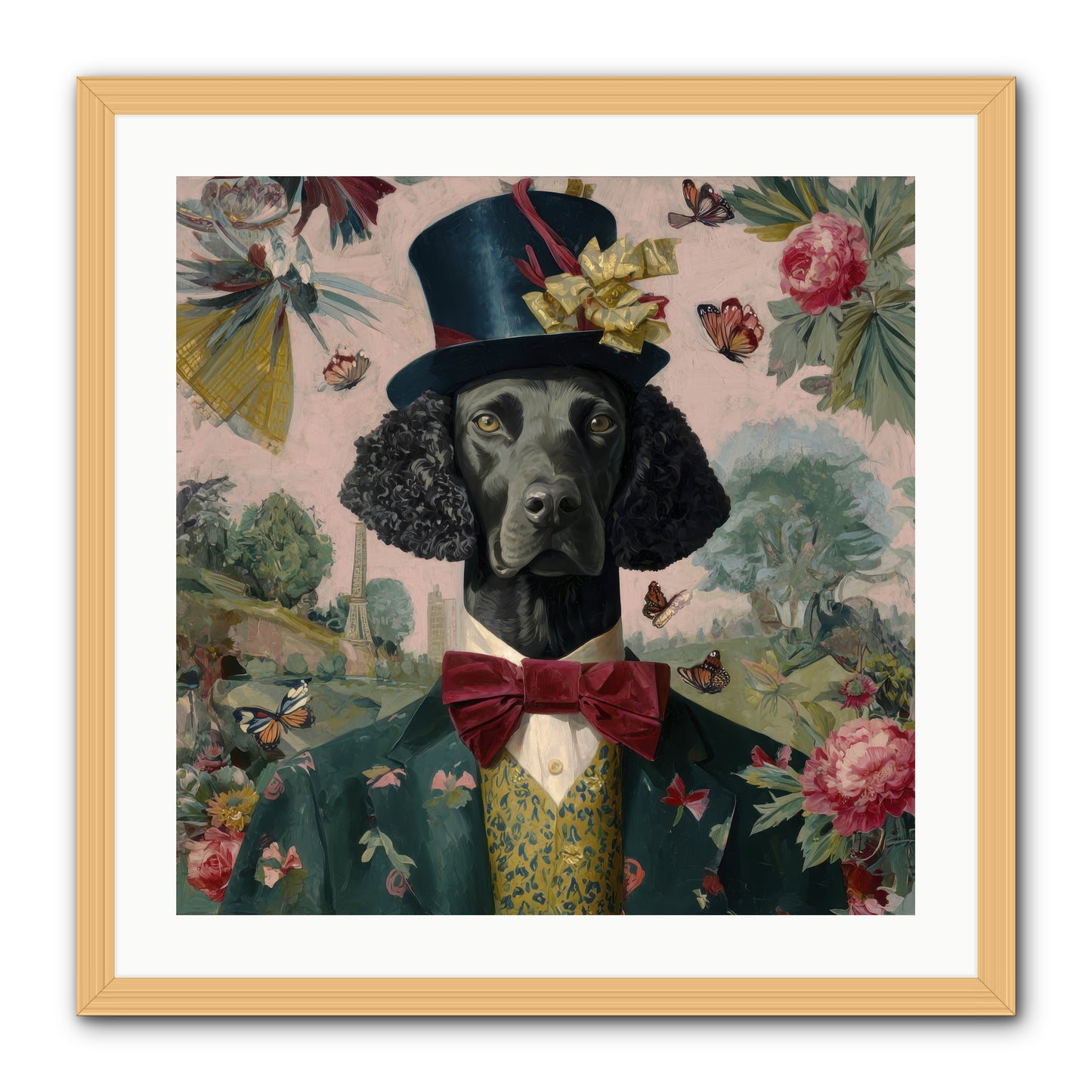 Merriment’s Echo -- Framed Print - Natural 24x24