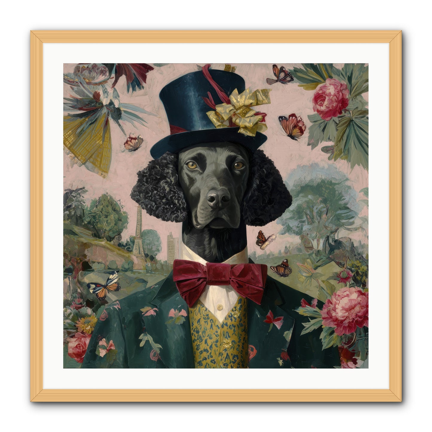 Merriment’s Echo -- Framed Print - Natural 30x30