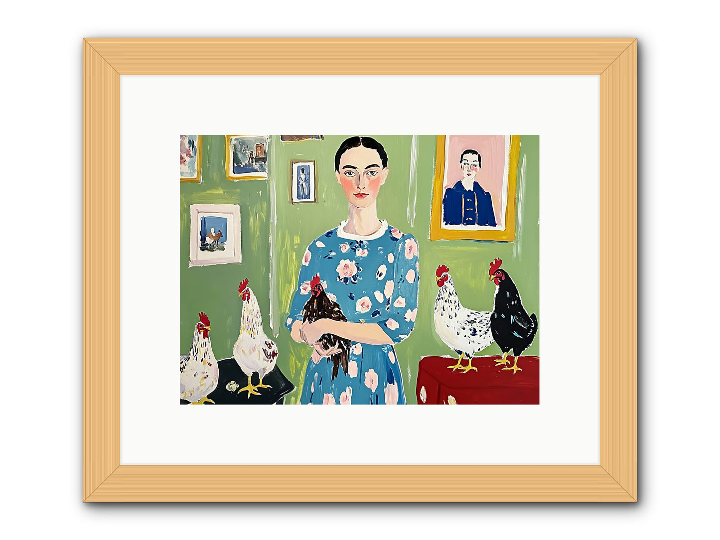 Merry Cricket -- Framed Print - Natural 12x9