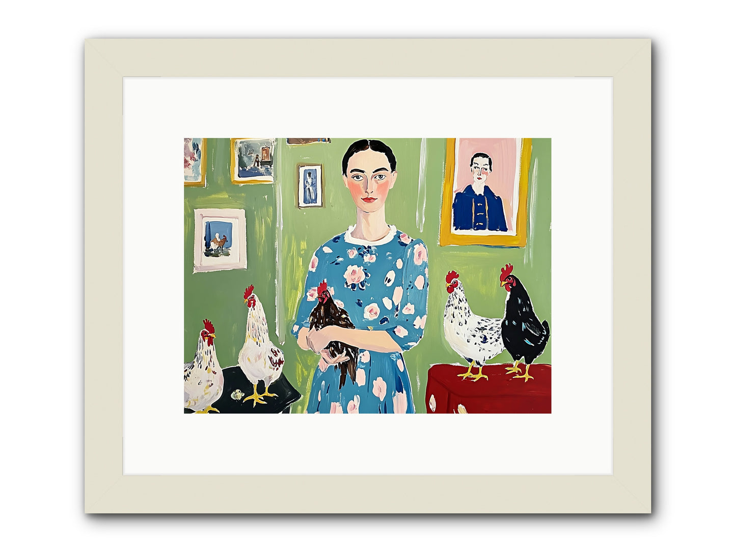 Merry Cricket -- Framed Print - White 12x9