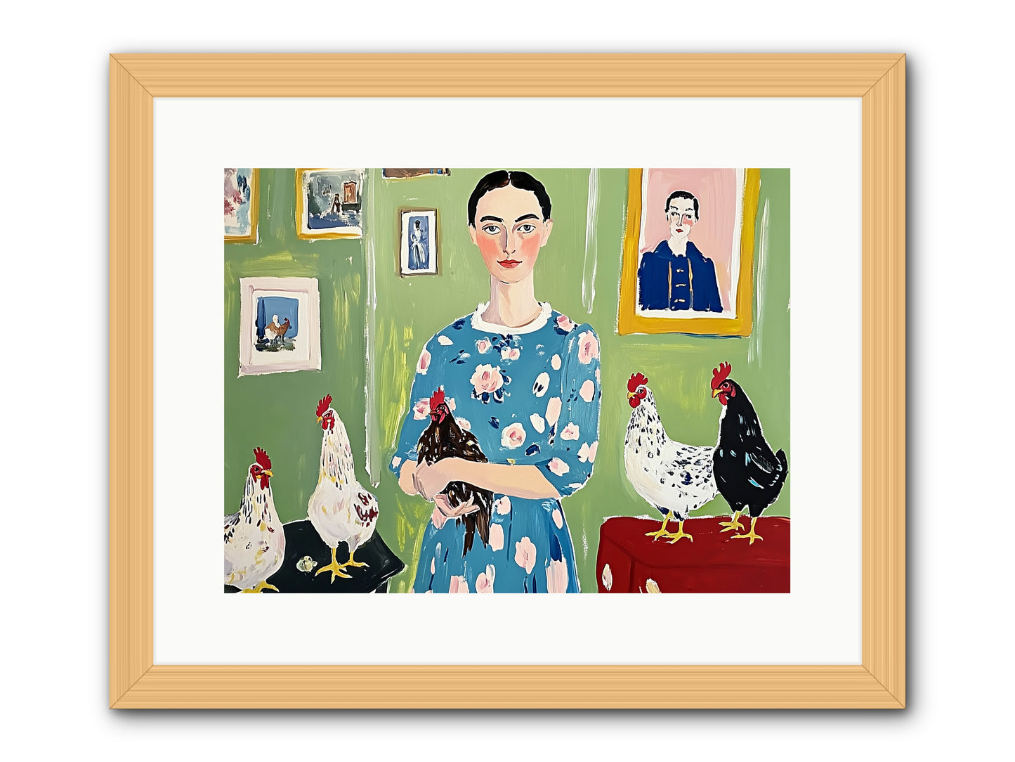 Merry Cricket -- Framed Print - Natural 16x12