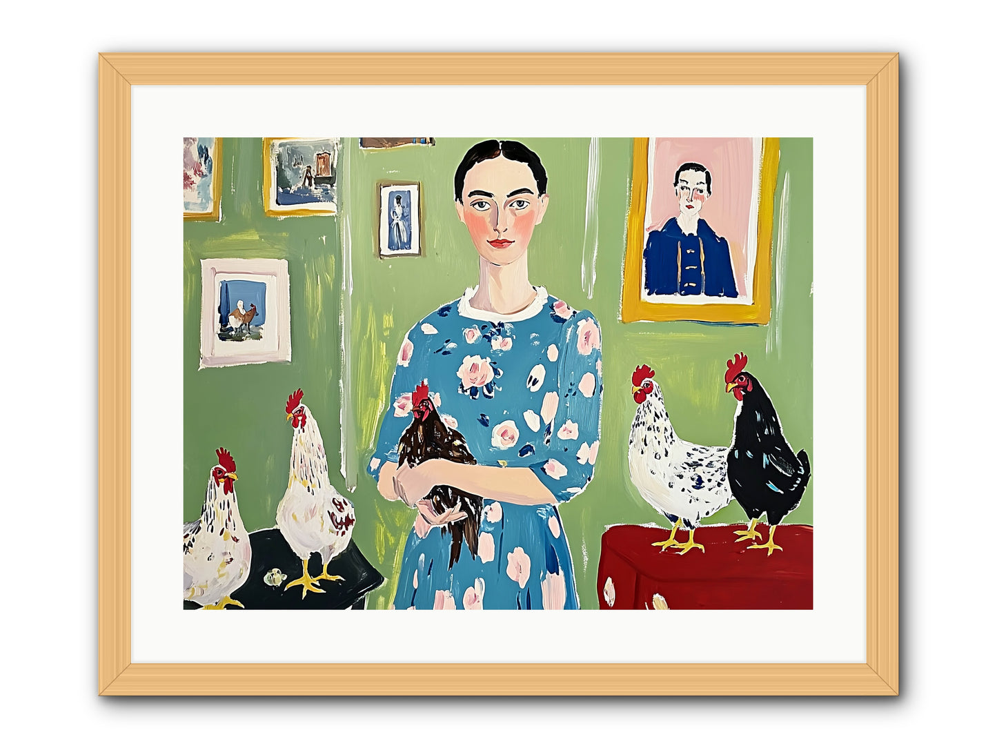 Merry Cricket -- Framed Print - Natural 24x18