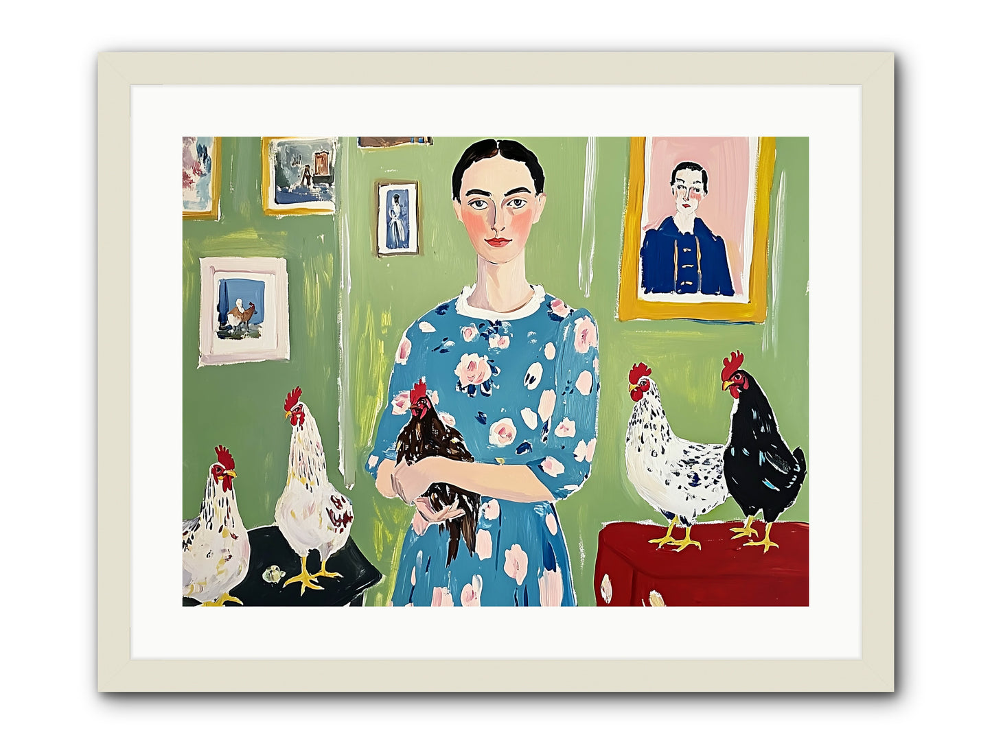 Merry Cricket -- Framed Print - White 24x18
