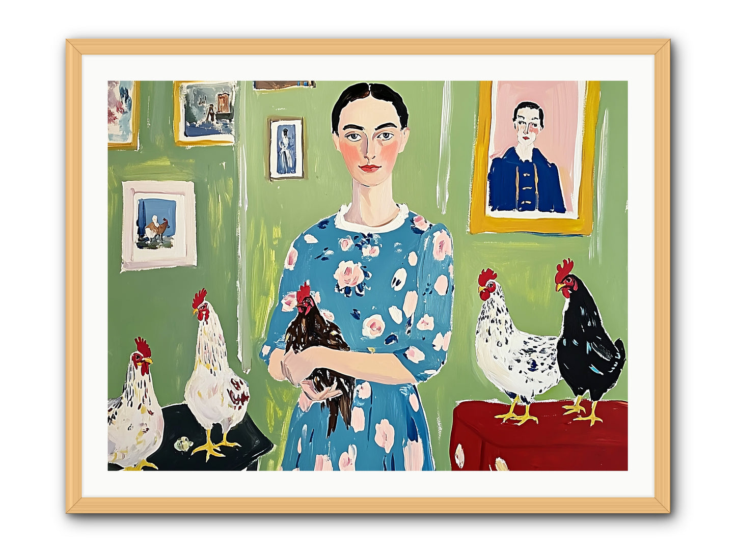 Merry Cricket -- Framed Print - Natural 40x30