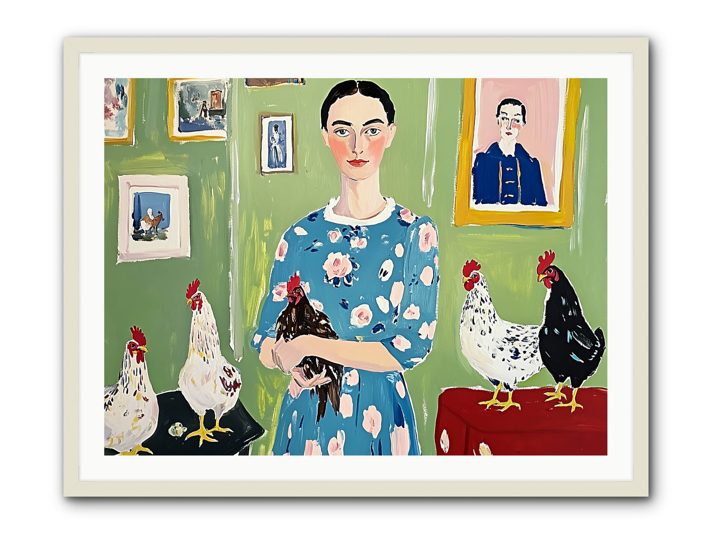 Merry Cricket -- Framed Print - White 40x30